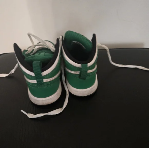 Kids Green and White Sneakers - Picture 3 of 3